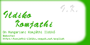 ildiko komjathi business card